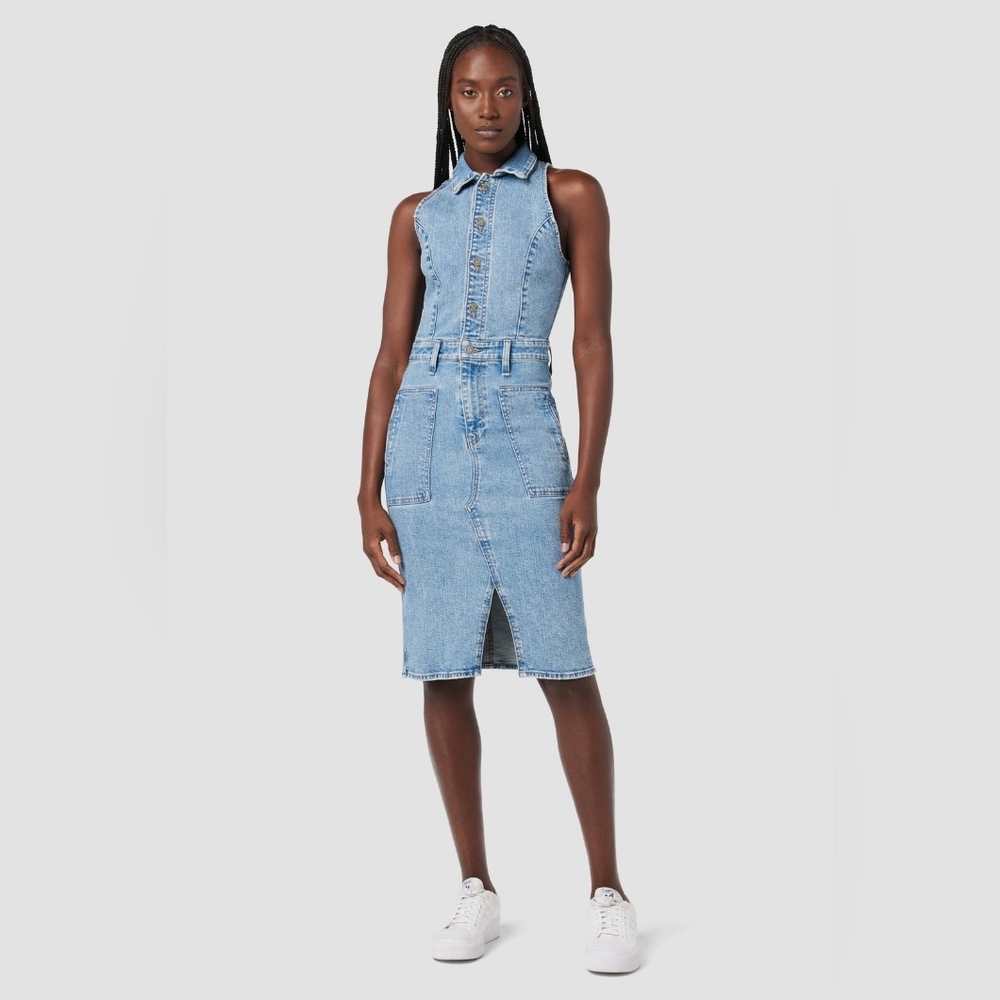 HUDSON Denim Halter Utility Dress -Size M - NWT